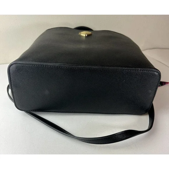 Betsey Johnson Gigi Triple Compartment Satchel W/ Scarf Black Purse Shoulder Bag - Picture 6 of 13